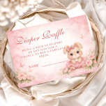Cartão De Informações Pink Bunny Floral Diapper Raffle<br><div class="desc">A sweet and charming baby shower design featuring an adorable bunny surrounded by soft pink roses and delicate butterflies. The gentle watercolor background in blush tones creates a romantic nursery aesthetic, while the floral details add a dreamy storybook feel. A tiny bow and tutu give the bunny an extra adorable...</div>