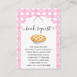 Cartão De Informações Pink Coquette Pie Book Request
