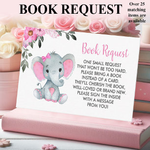 Cartão De Informações Pink Elephant book request card ticket Russo