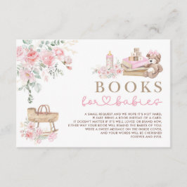 Cartão De Informações Pink Floral Baby Clothes Books for Twin Baby Girls