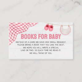 Cartão De Informações Pink Football Baby Shower Books for Baby