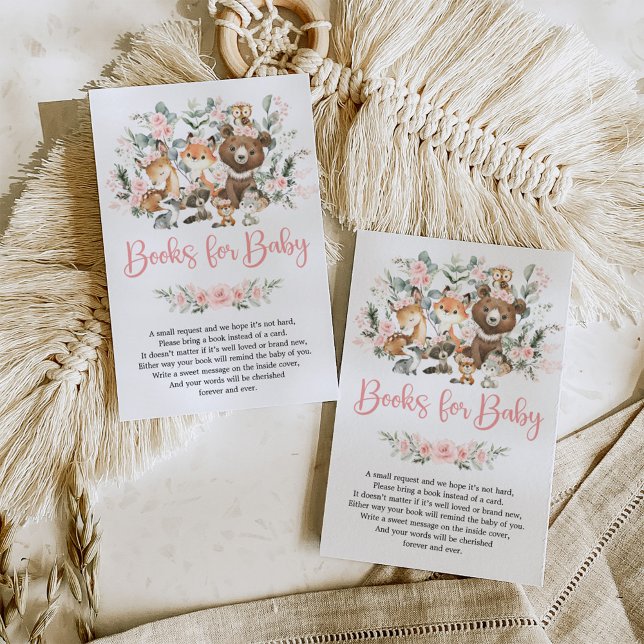 Cartão De Informações Pink Sage Greenerescer Woodland Livros para Bebê (Criador carregado)