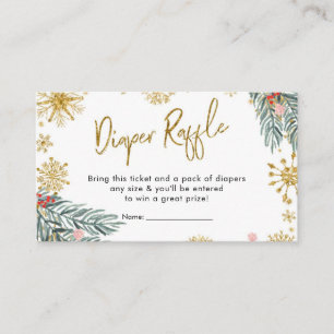 Cartão De Informações Pink Sleigh Oh Que Fralda de inverno divertida Raf