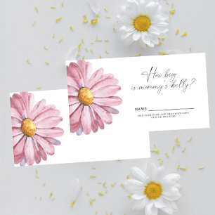 Cartão De Informações Pink Wildflower Quão grande é o jogo de ventre mam