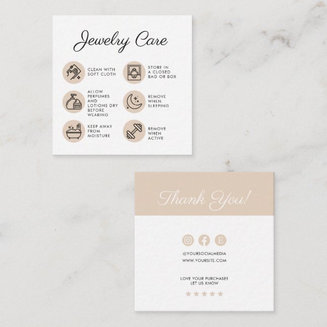 Cartão De Informações Pintinho Jewelcare Instruções para a empresa Obrig (Frente/Verso)