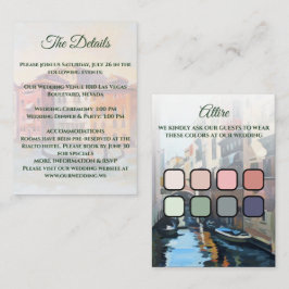 Cartão De Informações Pinturas de Veneza, Casamento Itália