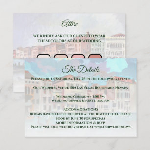 Cartão De Informações Pinturas do Grande Canal, Veneza, Itália