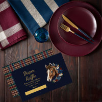 Pístria Equestre Floral Blue Fralda Raffle