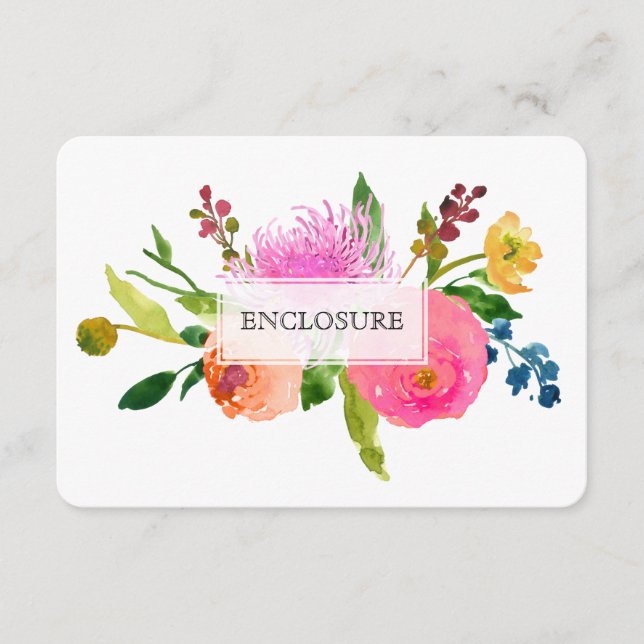 Cartão De Informações PixDezines direcçõesmitzvah/cor d'água floral (Frente)