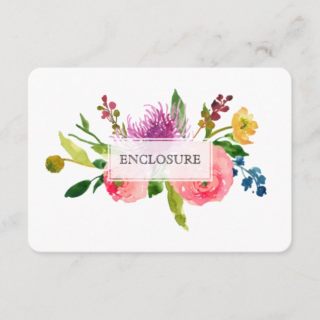 Cartão De Informações PixDezines direcçõesmitzvah/cor d'água floral (Frente)