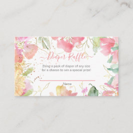 Cartão De Informações PixDezines Malmequeres Aquarela, Sorteio de Fralda
