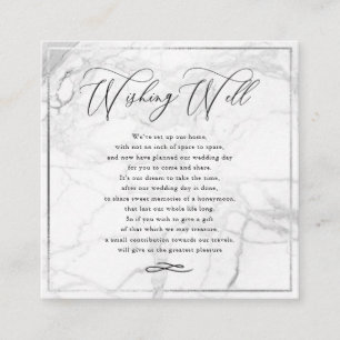 Cartão De Informações PixDezines Wishing well Calliografia Marble