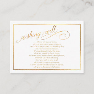 Cartão De Informações PixDezines Wishing well/Marble /White+Dourado