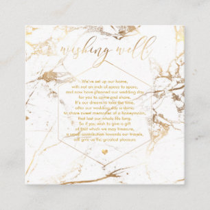 Cartão De Informações PixDezines Wishing well/Marble /White+Dourado