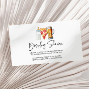 Cartão De Informações Pizza quebra Fraldas para Chá de fraldas Chá