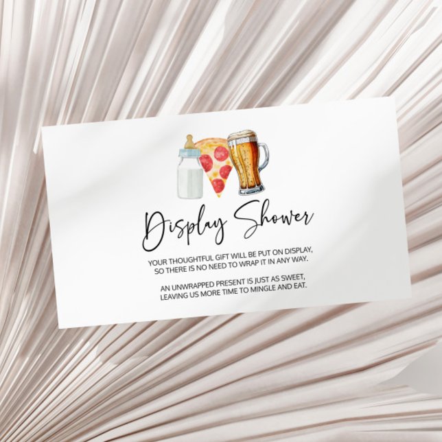 Cartão De Informações Pizza quebra Fraldas para Chá de fraldas Chá (Criador carregado)