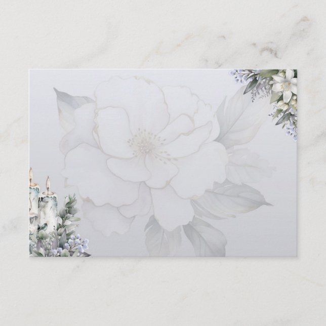 Cartão De Informações Placa básica de receita do Vazio Elegance (Frente)