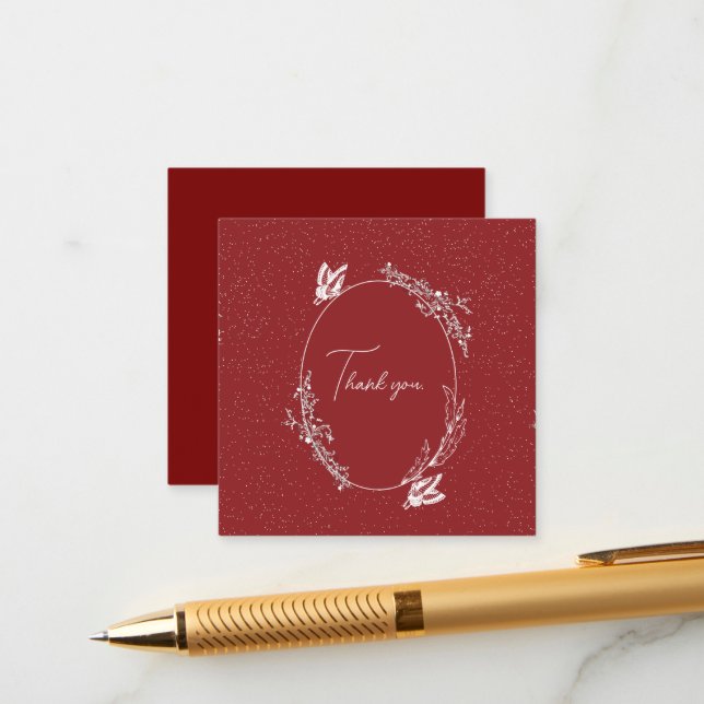 Cartão De Informações Placa Borboleta Burgundy (Frente/Verso In Situ)