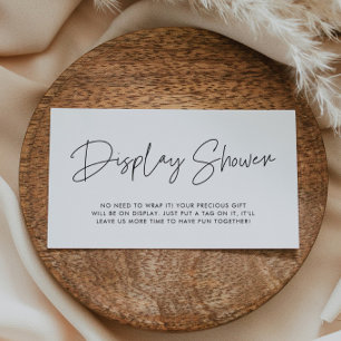 Cartão De Informações Placa de Chá de Exibição Moderna Minimalista