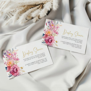 Cartão De Informações Placa de Chá de Flores Selvagens Roxas