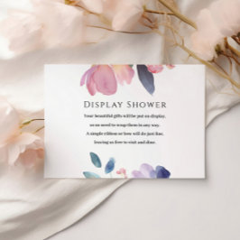 Cartão De Informações Placa de Chá para Exibição de Peony de Aquarela