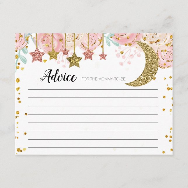 Cartão De Informações Placa de conselho de brilho Dourado. (Frente)