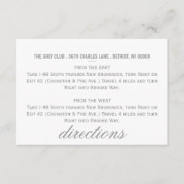 Cartão De Informações Placa de direção | Cevron