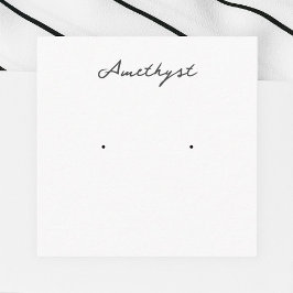 Cartão De Informações Placa de Exibição de Joias Ametist Enrelhando