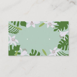 Cartão De Informações Placa de Exibição de Joias de Orelha Tropical