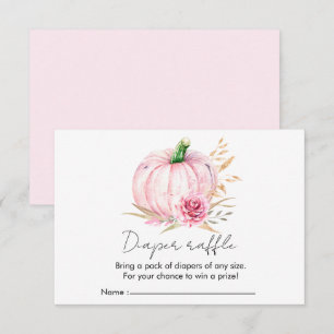 Cartão De Informações Placa de Gabinete Babyshower Boho Pumpkin Boho