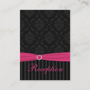 Cartão De Informações Placa de gabinete com risca rosa, Cinza, preto