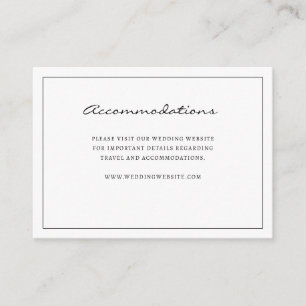 Cartão De Informações Placa de gabinete de acomodação simples