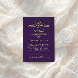 Cartão De Informações Placa de gabinete de casamento de quadro de Ouro E