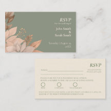 Placa de gabinete de casamento RSVP 3.5 x 2 - Sage