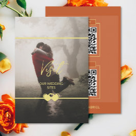 Cartão De Informações Placa de gabinete de Cd QR para adição de foto ao