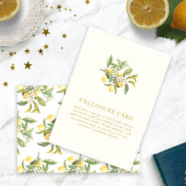 Cartão De Informações Placa de gabinete de Chá de panela de limão