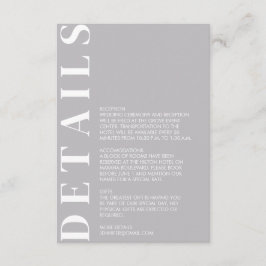 Cartão De Informações Placa de gabinete de Cinza média indiana