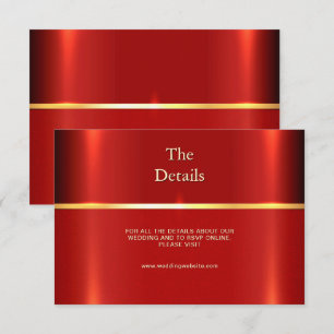 Cartão De Informações Placa de gabinete de detalhe vermelho simples