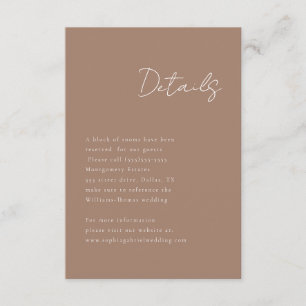 Cartão De Informações Placa de Gabinete de Detalhes do Script Mínimo