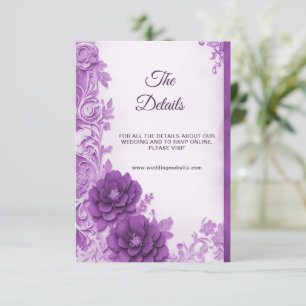 Cartão De Informações Placa de gabinete de detalhes florescente das flor