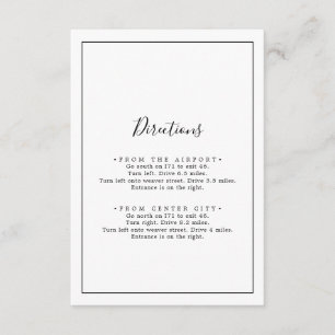 Cartão De Informações Placa de gabinete de direção minimalista