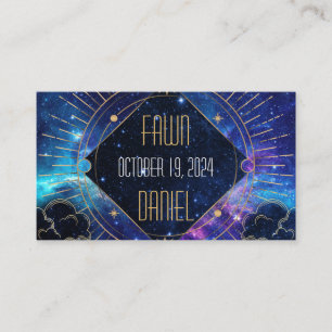 Cartão De Informações Placa de gabinete de fase de lua celestial