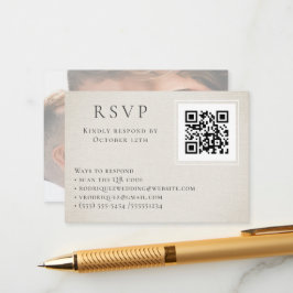 Cartão De Informações Placa de gabinete de fotos de código QR online RSV