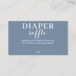 Cartão De Informações Placa de gabinete de Fralda azul empoeirada