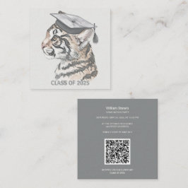 Cartão De Informações Placa de gabinete de graduação com código QR