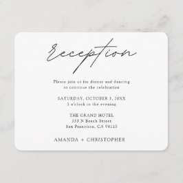 Cartão De Informações Placa de gabinete de Recepção de casamento minimal