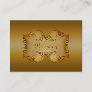 Cartão De Informações Placa de gabinete de rolagem de bronze