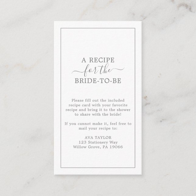 Cartão De Informações Placa de Gabinete de Solicitação de Receita de Pra (Frente)