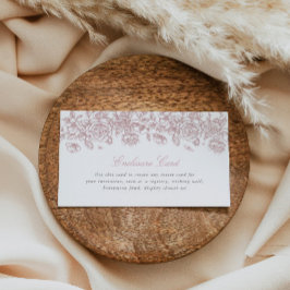 Cartão De Informações Placa de Gabinete de Toile Rosa Personalizada Inse