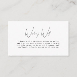 Cartão De Informações Placa de gabinete de wishing simples minimalista
